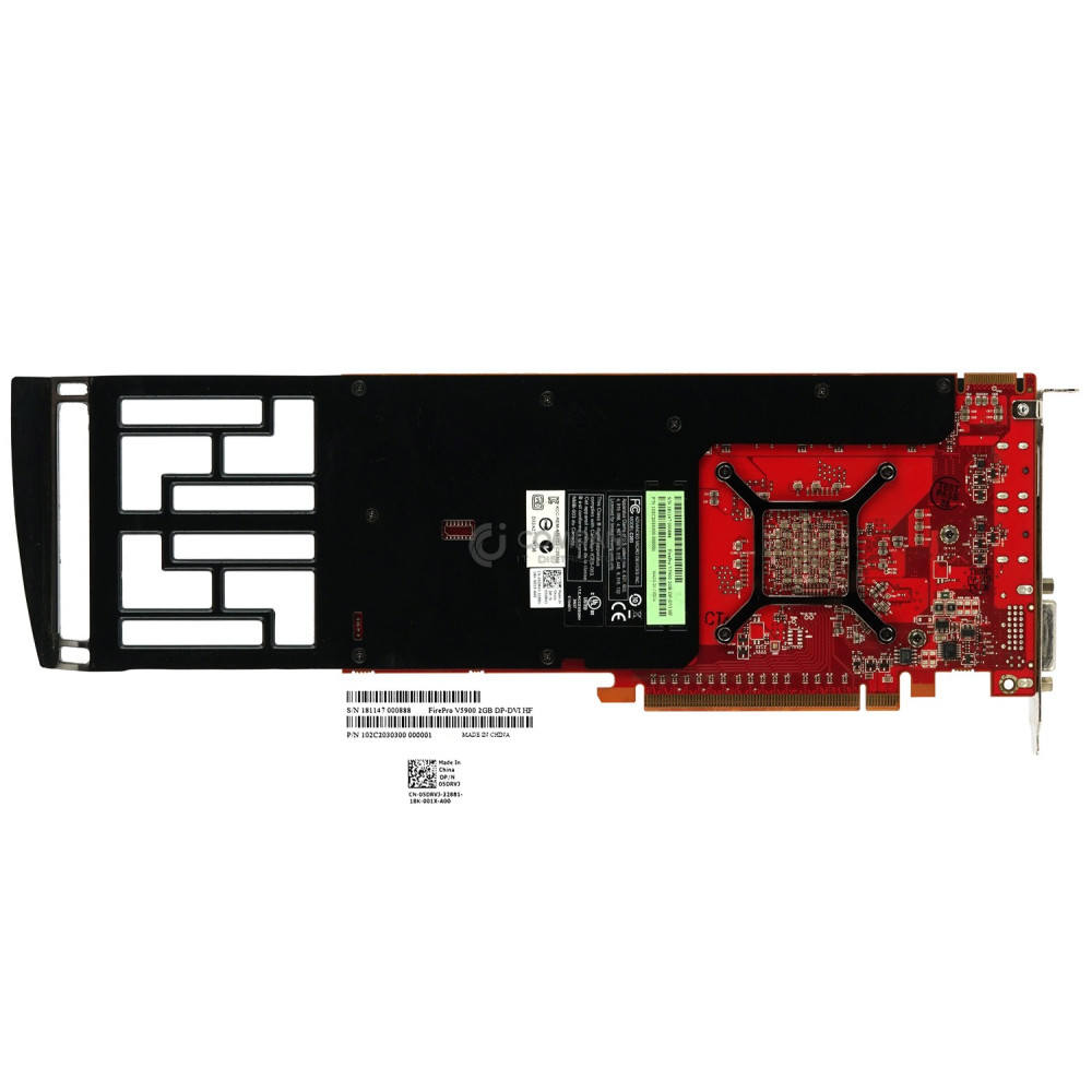 5DRVJ DELL FIREPRO V5900 2GB DP-DVI HF PCIE 256 BIT GDDR5 DVI DUAL DISPLAY VIDEO GRAPHIC CARD FOR WORKSTATION 05DRVJ, 7120897000G(143A2P), C203